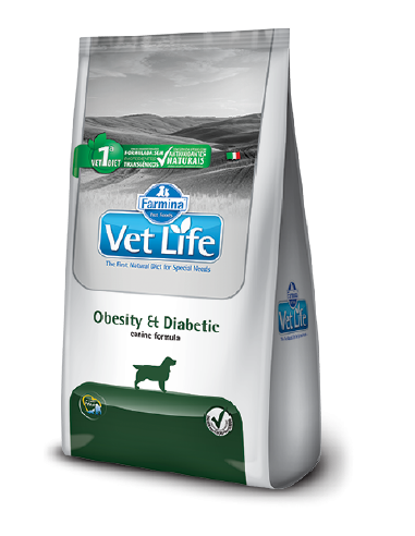 VETLIFE NATUTAL CANINE OBESITY DIABETIC X 2KG