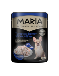MARIA PERROS ATÚN, SALMÓN Y SHIRASU — 70 G