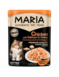 MARIA GATITO POLLO CON SALMÓN EN SALSA — 70 G
