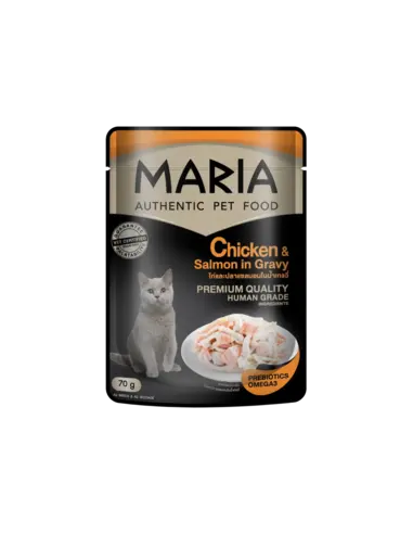 MARIA GATO POLLO Y SALMÓN EN SALSA — 70 G