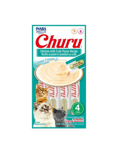 CHURU POLLO Y CANGREJO — 4 TUBOS / 56 G