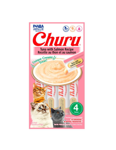 CHURU ATÚN Y SALMÓN — 4 TUBOS / 56 G
