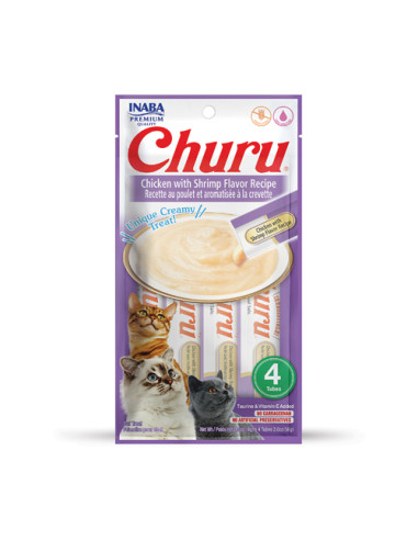 CHURU POLLO Y CAMARONES — 4 TUBOS / 56 G