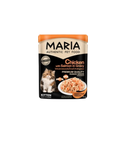 MARIA GATITO POLLO CON SALMÓN EN SALSA — 70 G