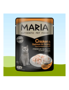 MARIA GATO POLLO Y SALMÓN EN SALSA — 70 G