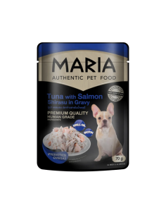 MARIA PERROS ATÚN, SALMÓN Y SHIRASU — 70 G