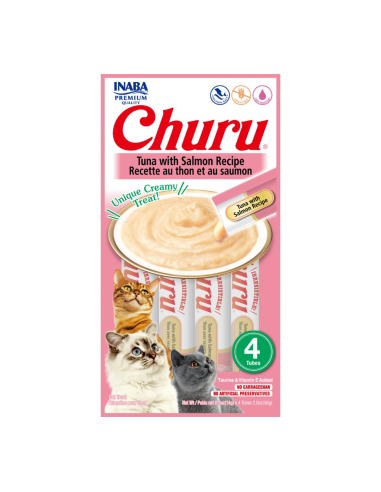 CHURU ATÚN Y SALMÓN — 4 TUBOS / 56 G